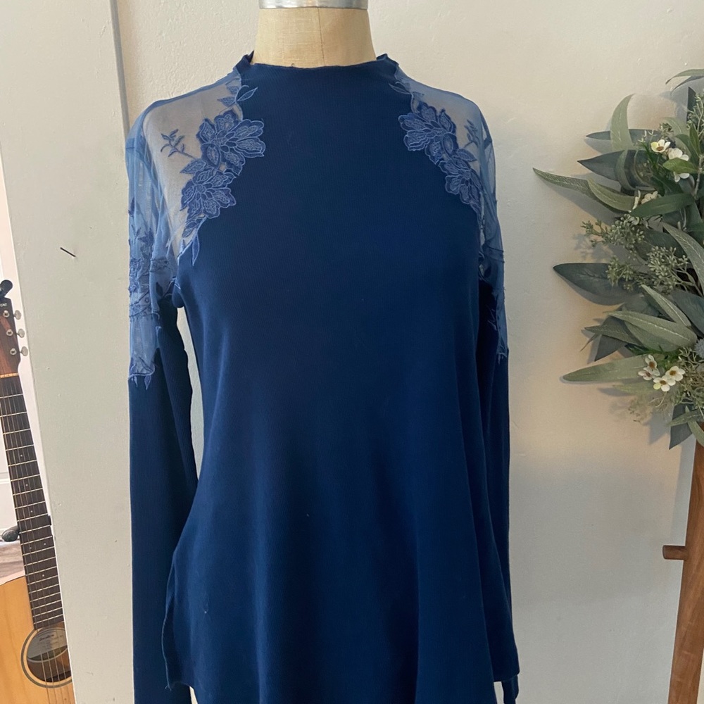 Free people navy blue top